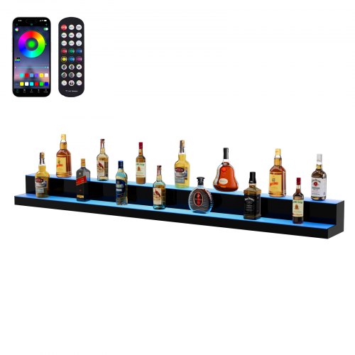 LED gėrimų butelių lentyna VEVOR ok-2-72, 183 cm ilgio.