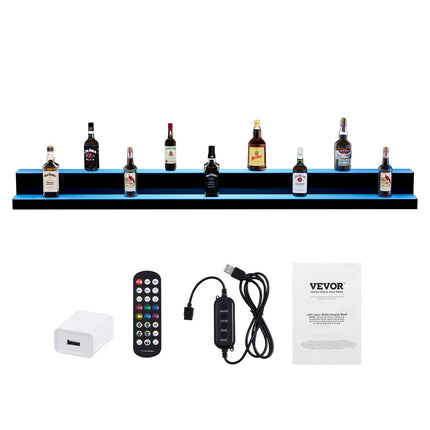 LED gėrimų butelių lentyna VEVOR ok-2-72, 183 cm ilgio.