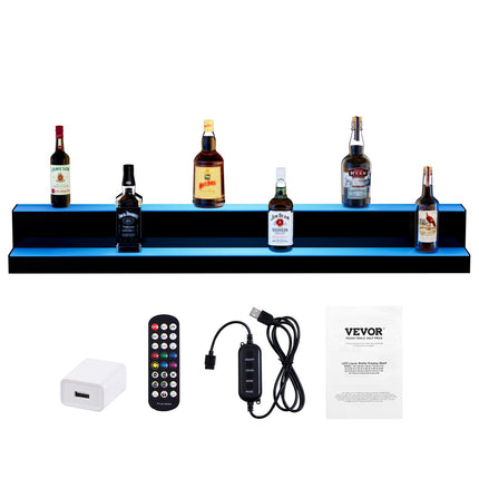 LED butelių lentyna VEVOR ok-2-48, 121 cm ilgio