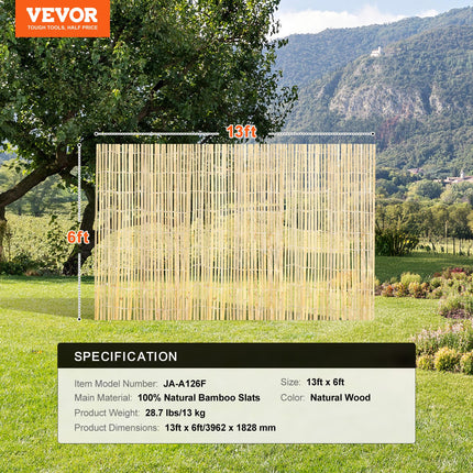 Bambukinė tvorelė VEVOR JA-A126G, 1,8 x 4,9 m