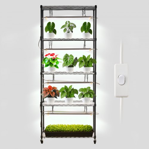 Lentyna augalams su apšvietimu VEVOR 6C18075-T8DP06P8-EU, 180 cm aukščio