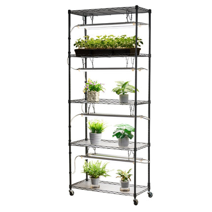 Lentyna augalams su apšvietimu VEVOR 6C18075-T8DP06P8-EU, 180 cm aukščio