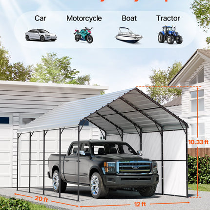Metalinė stoginė automobiliui VEVOR KD-TPQC-006-12x20ft, 3,6 x 6 m