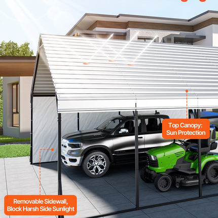 Metalinė stoginė automobiliui VEVOR KD-TPQC-006-20x20ft, 5,8 x 6 x 3,77 m