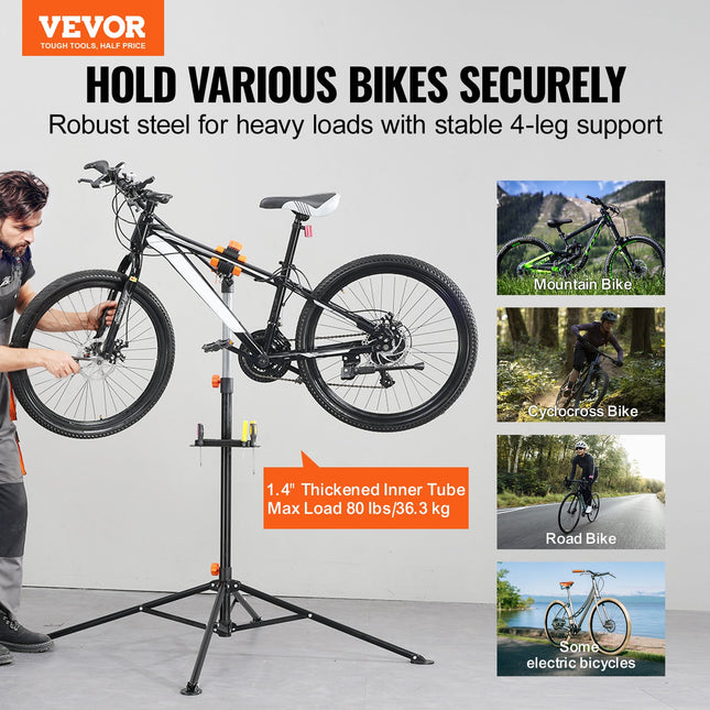 Dviračių remonto stovas VEVOR TQXL-03, 36 kg apkrova