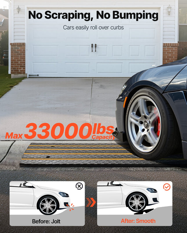Guminė užvažiavimo rampa VEVOR 488XVQV4, 15 t keliamoji galia