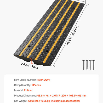 Guminė užvažiavimo rampa VEVOR 488XVQV4, 15 t keliamoji galia