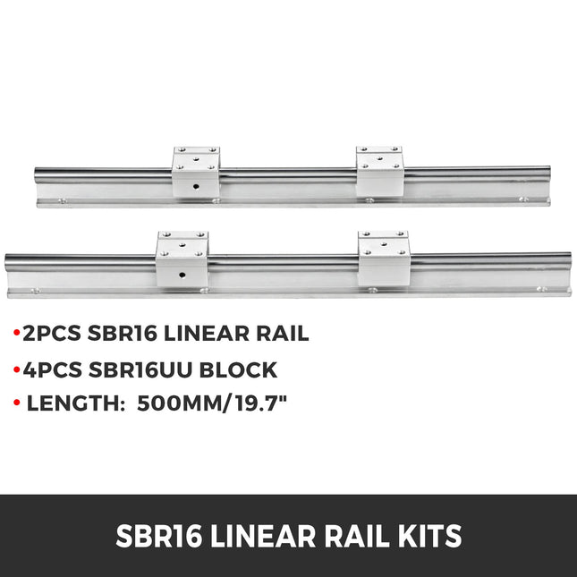 Linijiniai kreipiantieji VEVOR SBR16, 500 mm ilgis