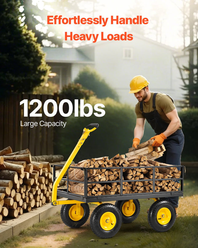 Sodo vežimėlis VEVOR V1200, 544 kg keliamoji galia