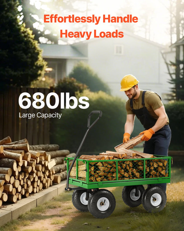 Sodo vežimėlis VEVOR V680, 308 kg keliamoji galia
