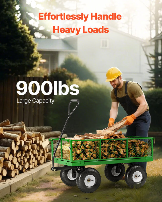 Sodo vežimėlis VEVOR V900G, 408 kg keliamoji galia