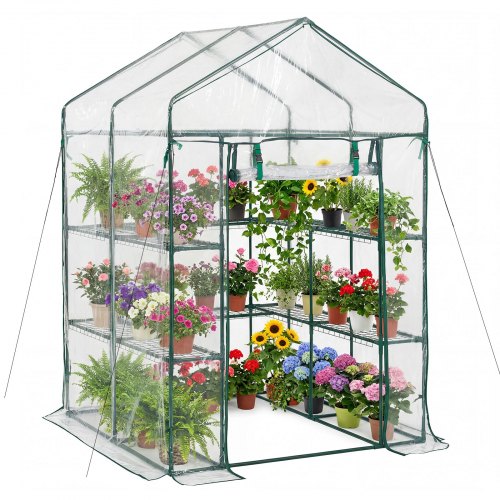 Įeinamas šiltnamis VEVOR 1.4x1.4m(2)PVC, 137 x 137 x 196 cm