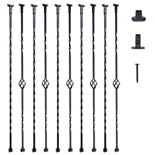 Metaliniai laiptų turėklų strypai VEVOR ZX-LX43.8in-10, 10 vnt. komplektas