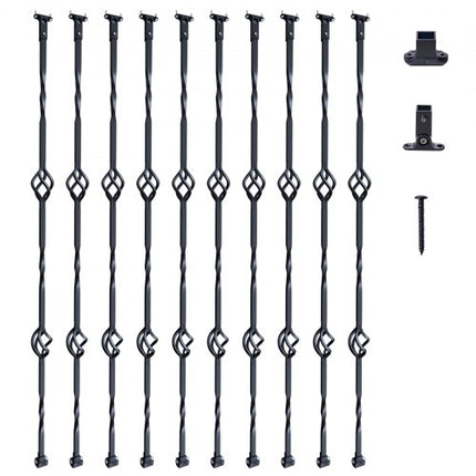 Metaliniai laiptų turėklų strypai VEVOR ZX-SL44in-10, 10 vnt. komplektas