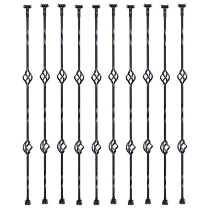 Metaliniai laiptų turėklų strypai VEVOR ZX-SL44in-10, 10 vnt. komplektas