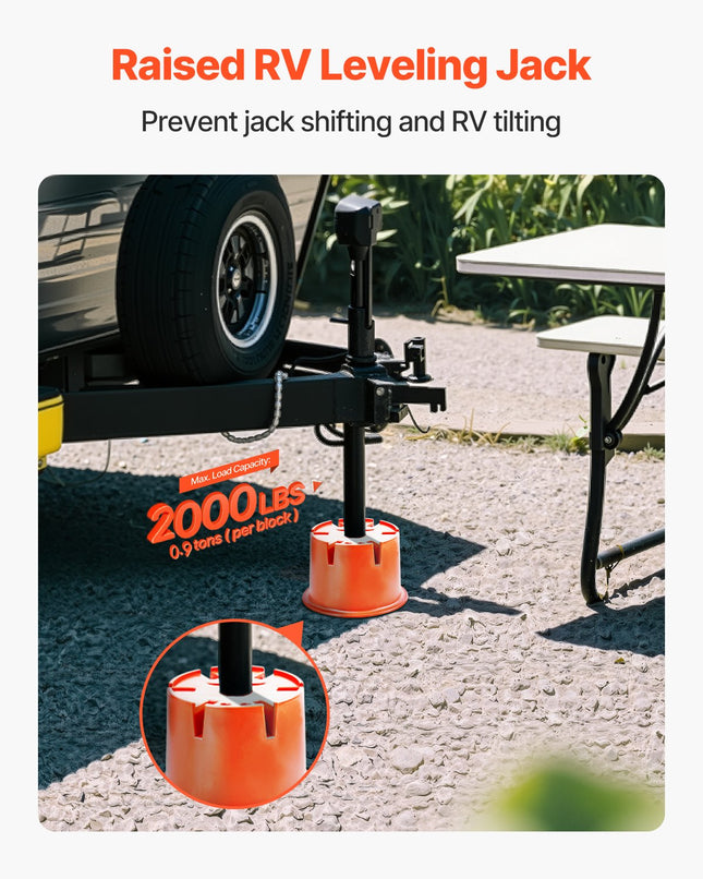 Priekabos atramų blokų komplektas VEVOR CXFC01-6, 908 kg keliamoji galia