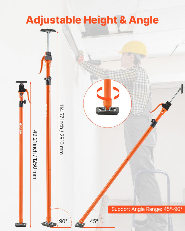 Teleskopinis atraminis strypas VEVOR JF-ZCG001-2114, 125-291 cm
