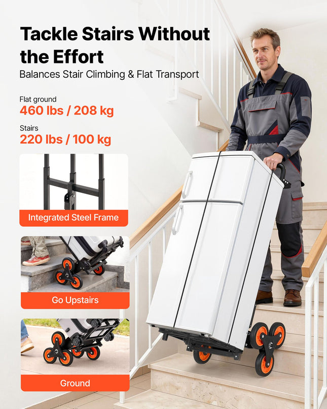 Vežimėlis laiptams VEVOR KT-2025D, 100 kg keliamoji galia
