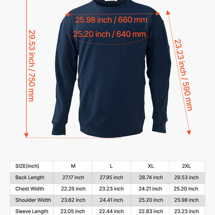Atspari ugniai darbinė palaidinė VEVOR YT-2XL-B, 2XL dydis