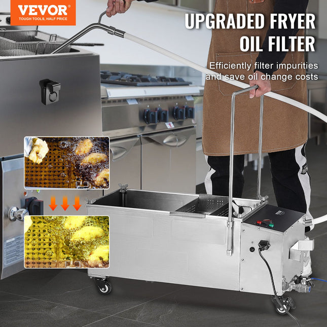 Mobilus aliejaus filtravimo įrenginys VEVOR LYC-55L-EU, 55 l talpa