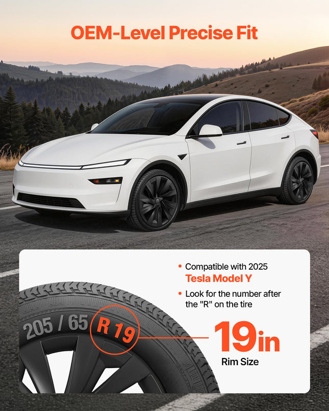 Ratų gaubtai VEVOR Tesla Model Y (2025), 19 colių
