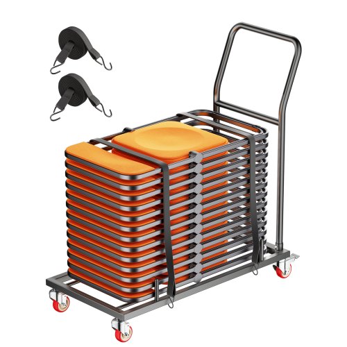 Sulankstomų kėdžių vežimėlis VEVOR VV43, 136 kg keliamoji galia