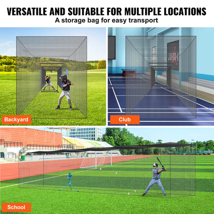 Beisbolo treniruočių tinklas VEVOR YC-DJL-70*12*14ft, 21,3 m ilgio