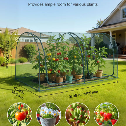 Augalų apsaugos narvas VEVOR YJ-FHL005, 2,48 x 1,2 x 1,2 m