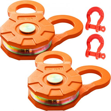 Gervės skriemulys VEVOR Snatch Block 11T, 11 t keliamoji galia, 2 vnt.