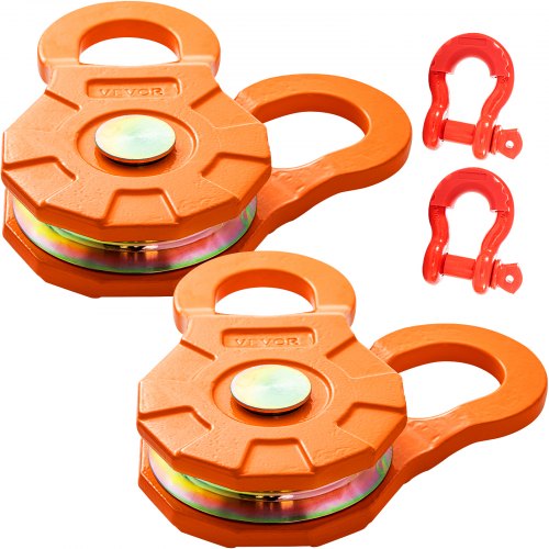 Gervės skriemulys VEVOR Snatch Block 11T, 11 t keliamoji galia, 2 vnt.
