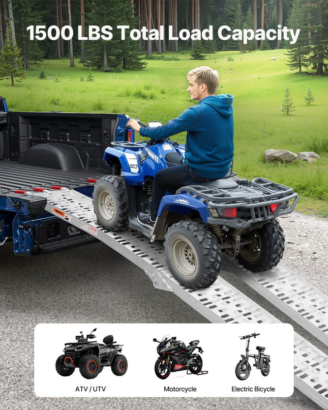 Aliuminio rampos VEVOR LR001, 680 kg keliamoji galia