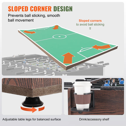 Stalo futbolas VEVOR SUO-4824GW, 121 cm