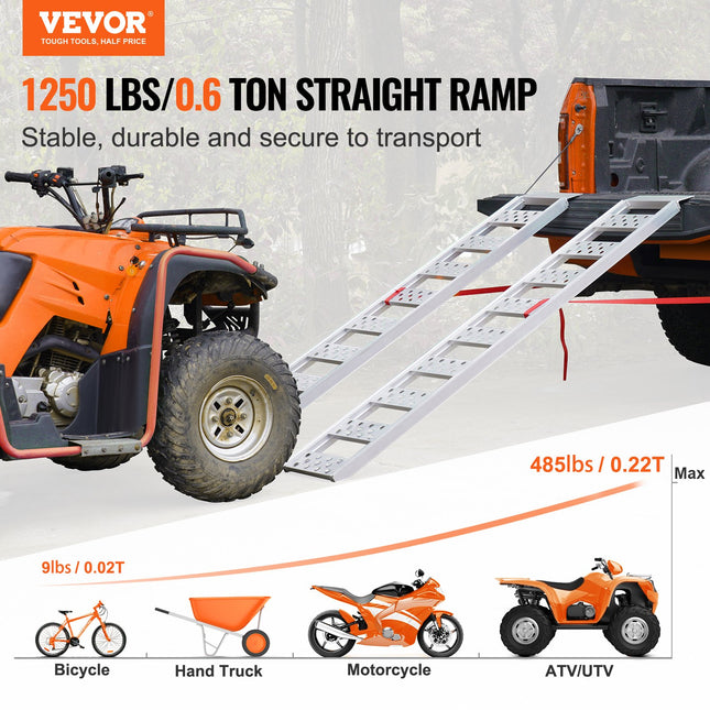 Aliumininės rampos VEVOR ATV-020-2, 567 kg